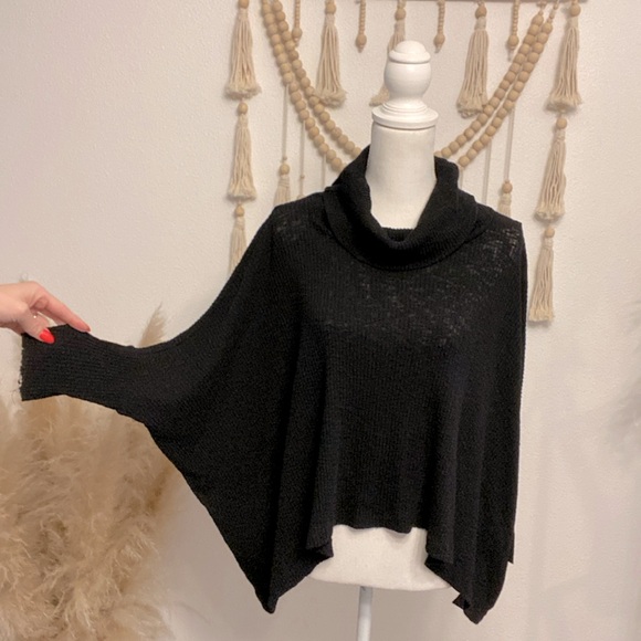 free people beach world traveler turtleneck pull over sweater dolman 3/4 sleeve - Picture 3 of 16